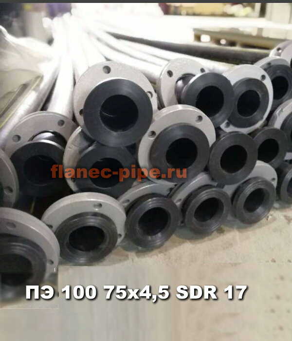 Труба ПЭ 100 75x4,5 мм SDR 17 в Архангельске
